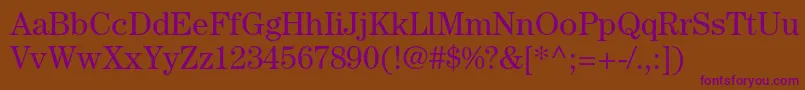 CenturystdBook Font – Purple Fonts on Brown Background