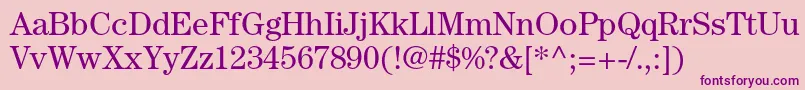 CenturystdBook Font – Purple Fonts on Pink Background