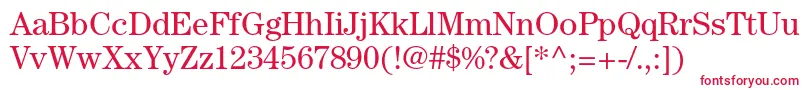 CenturystdBook Font – Red Fonts on White Background