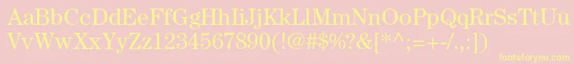 CenturystdBook Font – Yellow Fonts on Pink Background