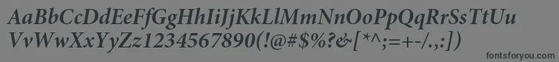 MinionproBolditsubh Font – Black Fonts on Gray Background
