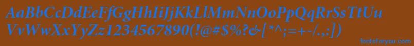 MinionproBolditsubh Font – Blue Fonts on Brown Background