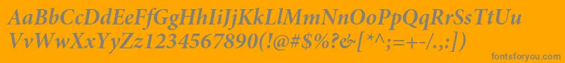 MinionproBolditsubh Font – Gray Fonts on Orange Background