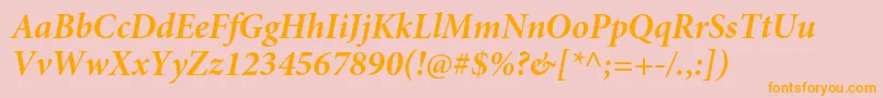 MinionproBolditsubh Font – Orange Fonts on Pink Background