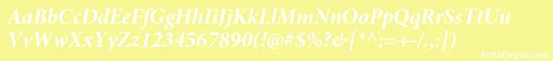 MinionproBolditsubh Font – White Fonts on Yellow Background