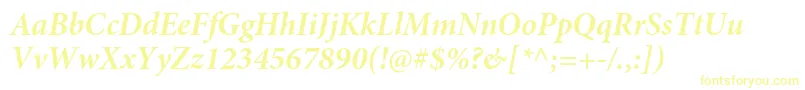 MinionproBolditsubh-fontti – keltaiset fontit