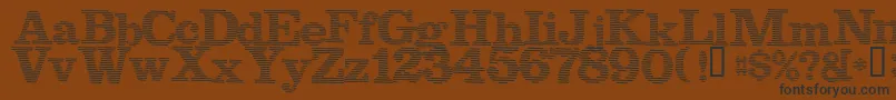 Bluelines Font – Black Fonts on Brown Background