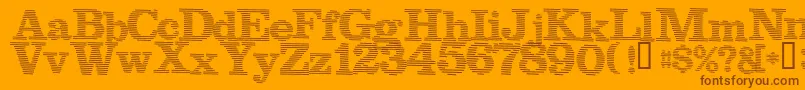 Bluelines Font – Brown Fonts on Orange Background