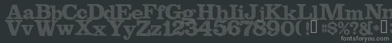 Bluelines Font – Gray Fonts on Black Background