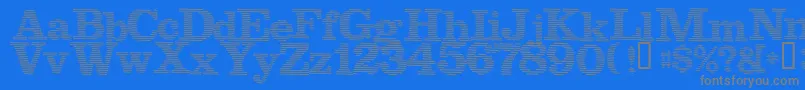 Bluelines Font – Gray Fonts on Blue Background