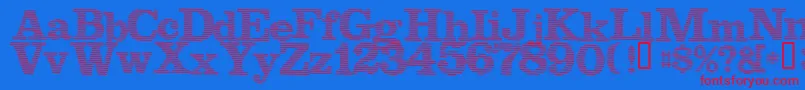 Bluelines Font – Red Fonts on Blue Background