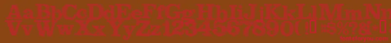 Bluelines Font – Red Fonts on Brown Background
