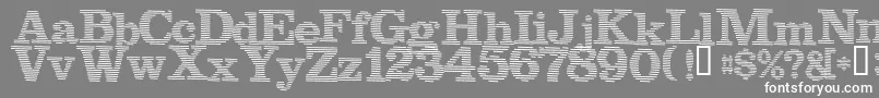 フォントBluelines – 灰色の背景に白い文字