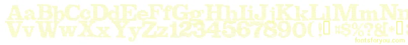 Bluelines-Schriftart – Gelbe Schriften auf weißem Hintergrund