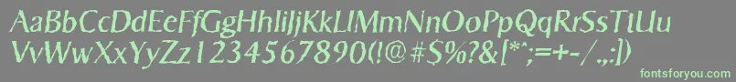 SigvarrandomItalic-Schriftart – Grüne Schriften auf grauem Hintergrund