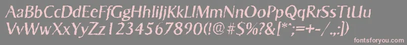 SigvarrandomItalic Font – Pink Fonts on Gray Background