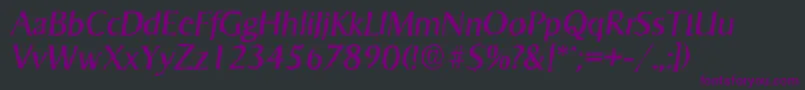 Шрифт SigvarrandomItalic – фиолетовые шрифты на чёрном фоне