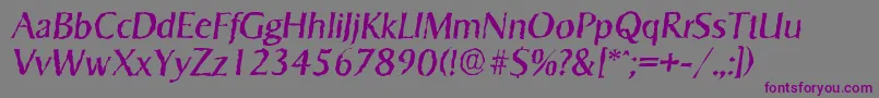 SigvarrandomItalic Font – Purple Fonts on Gray Background