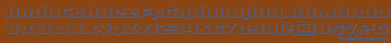 Turbocharge3D Font – Blue Fonts on Brown Background
