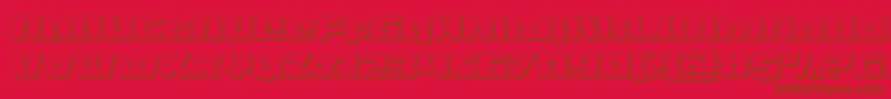Turbocharge3D Font – Brown Fonts on Red Background