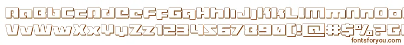 Czcionka Turbocharge3D – brązowe czcionki