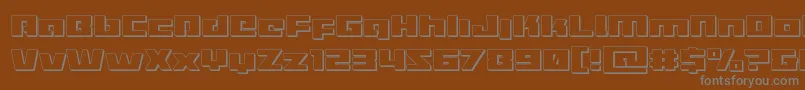 Turbocharge3D-Schriftart – Graue Schriften auf braunem Hintergrund
