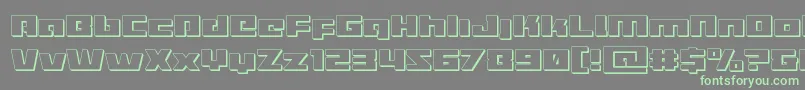 フォントTurbocharge3D – 灰色の背景に緑のフォント