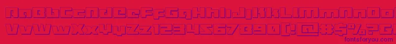 Шрифт Turbocharge3D – фиолетовые шрифты на красном фоне