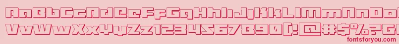 Turbocharge3D Font – Red Fonts on Pink Background