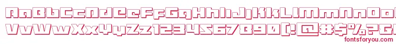 Turbocharge3D Font – Red Fonts on White Background