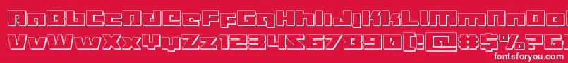 Turbocharge3D Font – White Fonts on Red Background