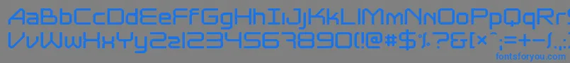 フォントAstrolyte – 灰色の背景に青い文字