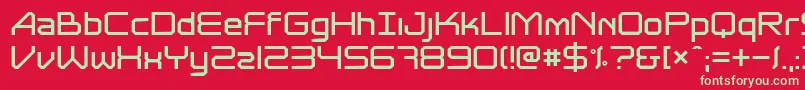 フォントAstrolyte – 赤い背景に緑の文字