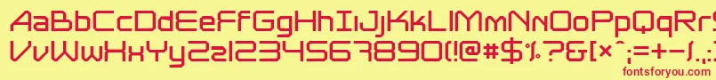 Astrolyte Font – Red Fonts on Yellow Background