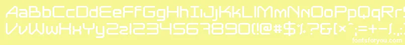 フォントAstrolyte – 黄色い背景に白い文字