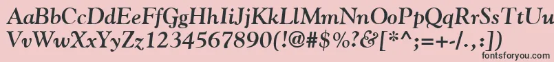 GildeBoldItalic Font – Black Fonts on Pink Background