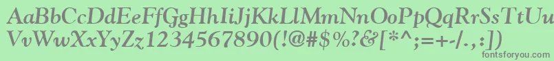 フォントGildeBoldItalic – 緑の背景に灰色の文字