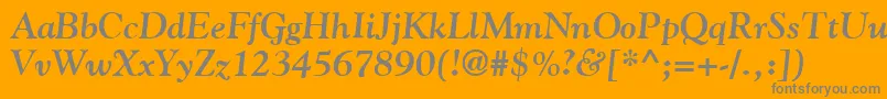 GildeBoldItalic Font – Gray Fonts on Orange Background