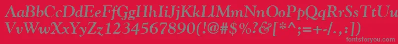 GildeBoldItalic Font – Gray Fonts on Red Background