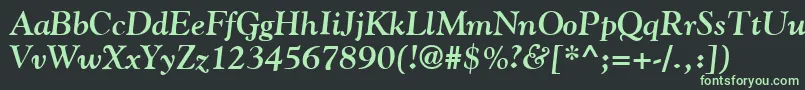 Шрифт GildeBoldItalic – зелёные шрифты на чёрном фоне