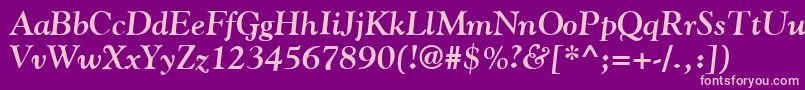 GildeBoldItalic Font – Pink Fonts on Purple Background