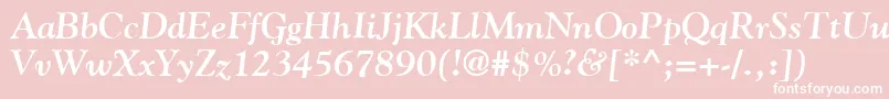 GildeBoldItalic-Schriftart – Weiße Schriften auf rosa Hintergrund
