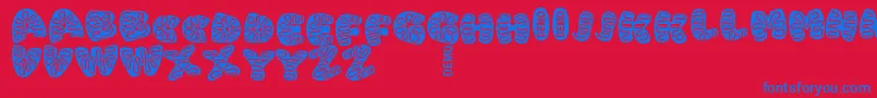 IcingCookiesDemo Font – Blue Fonts on Red Background