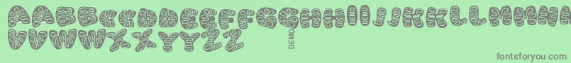 IcingCookiesDemo Font – Gray Fonts on Green Background