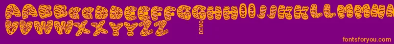 IcingCookiesDemo Font – Orange Fonts on Purple Background