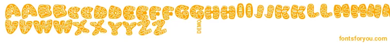 IcingCookiesDemo Font – Orange Fonts on White Background