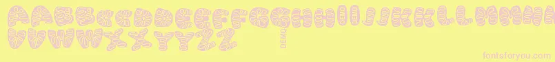 IcingCookiesDemo Font – Pink Fonts on Yellow Background