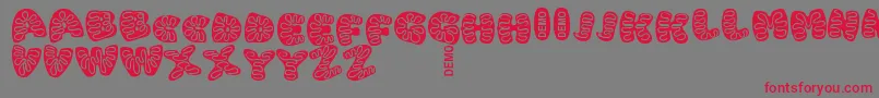 IcingCookiesDemo Font – Red Fonts on Gray Background