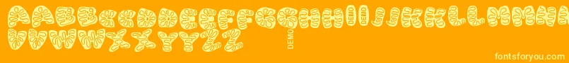 IcingCookiesDemo Font – Yellow Fonts on Orange Background