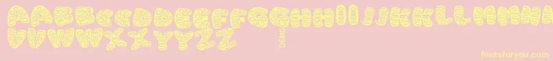 IcingCookiesDemo Font – Yellow Fonts on Pink Background